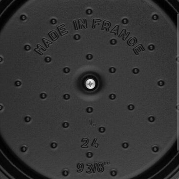 Staub 4Qt. Enameled Cast Iron Round Dutch Oven- Matte Black - Picture 6 of 12